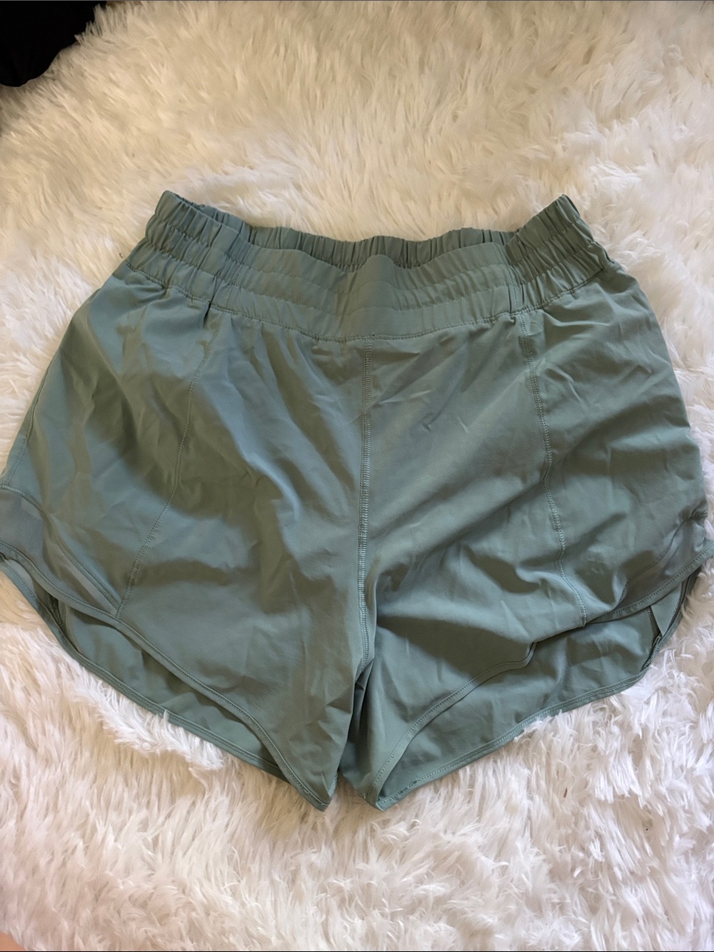 lululemon hotty hot Sage Green high rise 4” Shorts